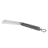 Maxbell Portable Stainless Steel Shoe Horn Handle Long Shoe Lifter Black white - Aladdin Shoppers