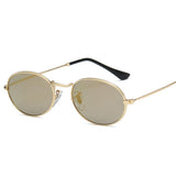 Maxbell Round Frame Women Men Mirror Sunglasses Eyewear Shades Eye Glasses Gold Frame Gold Lens - Aladdin Shoppers