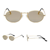Maxbell Round Frame Women Men Mirror Sunglasses Eyewear Shades Eye Glasses Gold Frame Gold Lens - Aladdin Shoppers