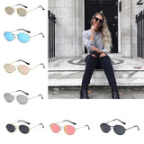 Maxbell Round Frame Women Men Mirror Sunglasses Eyewear Shades Eye Glasses Gold Frame Gold Lens - Aladdin Shoppers
