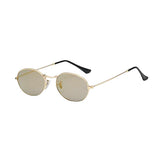 Maxbell Round Frame Women Men Mirror Sunglasses Eyewear Shades Eye Glasses Gold Frame Gold Lens - Aladdin Shoppers