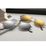 Round Frame Women Men Mirror Sunglasses Eyewear Shades Eye Glasses Gold Frame Black Gray Lens