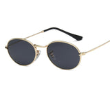Round Frame Women Men Mirror Sunglasses Eyewear Shades Eye Glasses Gold Frame Black Gray Lens