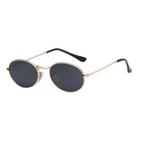 Round Frame Women Men Mirror Sunglasses Eyewear Shades Eye Glasses Gold Frame Black Gray Lens