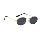 Round Frame Women Men Mirror Sunglasses Eyewear Shades Eye Glasses Gold Frame Black Gray Lens
