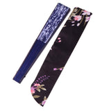 Maxbell Chinese Hand Pocket Fan Bag Holder Protector Pouch Gift Black Flower - Aladdin Shoppers
