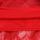 Maxbell Women Latin Ballroom Dance Costume Sequins Tassel Sling Skirt Red - Aladdin Shoppers