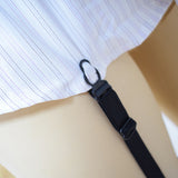 2packs Mens T Shirt Suspender Stays Holders Elastic Garter Locking Clamps