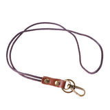 Maxbell 2Pieces Leather Lanyard Neck Wrist Strap ID Card Badge Phone Key Holder 49cm
