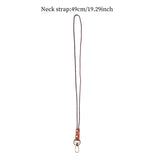 Maxbell 2Pieces Leather Lanyard Neck Wrist Strap ID Card Badge Phone Key Holder 49cm