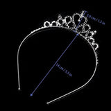 Maxbell Children's Wedding Crown Headband 36.5cm Circumference Crystal Rhinestone Hairband For Kids Girls - Aladdin Shoppers