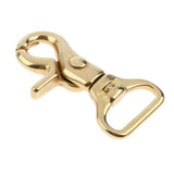 Maxbell 2 Sets Brass Lobster Clasp Hook Swivel Trigger Snap Hook & D Ring