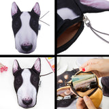 Creative Funny Lifelike Animals 3D Printed Dog Coin Purse Card Bag Wallet 02