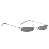 Unisex Fashion Small Lens UV400 Designer Plastic Sunglasses Black Gray