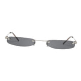 Unisex Fashion Small Lens UV400 Designer Plastic Sunglasses Black Gray