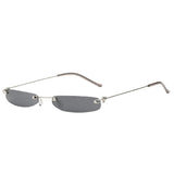 Unisex Fashion Small Lens UV400 Designer Plastic Sunglasses Black Gray