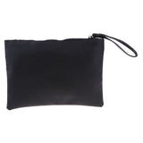 Womens PU Leather Travel Makeup Cosmetic Bag Purse Pouch Handbag Organizer Black