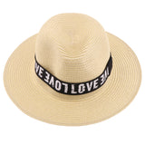 Men Women Wide Brim Straw Cap Summer Outdoor Beach Sun Hat Beige