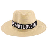 Men Women Wide Brim Straw Cap Summer Outdoor Beach Sun Hat Beige