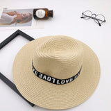 Men Women Wide Brim Straw Cap Summer Outdoor Beach Sun Hat Beige