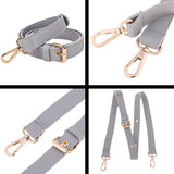 PU Leather Adjustable Crossbody Bag Shoulder Bag Strap Replacement  Gray