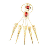 Maxbell 2Pieces Indian Belly Dance Perfome Bracelet Finger Nails Artificial jewelry