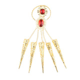 Maxbell 2Pieces Indian Belly Dance Perfome Bracelet Finger Nails Artificial jewelry