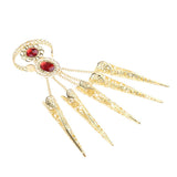 Maxbell 2Pieces Indian Belly Dance Perfome Bracelet Finger Nails Artificial jewelry