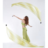 Maxbell 2 Pieces Belly Dance Silk Veil Poi Helper Thrown Balls with Adjustable Chain