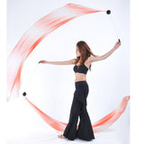 Maxbell 2 Pieces Belly Dance Silk Veil Poi Helper Thrown Balls with Adjustable Chain