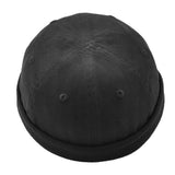 Maxbell 2pieces Men Retro Docker Leon Beanie Cap Pure Cotton Hat