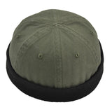 Maxbell 2pieces Men Retro Docker Leon Beanie Cap Pure Cotton Hat