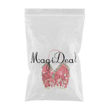 Maxbell Maxbell Belly Dance Beaded Bra Sequins Tassel Top Sexy Dancing Singer Costume Red