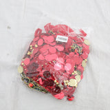 Maxbell Maxbell Belly Dance Beaded Bra Sequins Tassel Top Sexy Dancing Singer Costume Red