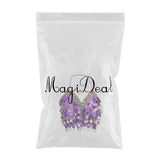 Maxbell Maxbell Belly Dance Beaded Bra Sequins Tassel Top Sexy Dancing Singer Costume Purple