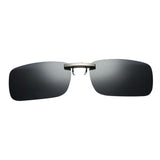 Maxbell 2pieces Polarized Clip On Flip Up UV400 Driving Rectangle Sunglasses