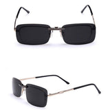 Maxbell 2pieces Polarized Clip On Flip Up UV400 Driving Rectangle Sunglasses