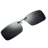 Maxbell 2pieces Polarized Clip On Flip Up UV400 Driving Rectangle Sunglasses