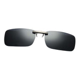 Maxbell 2Pieces Unisex Polarized Clip On Flip Up UV400 Driving Rectangle Sunglasses