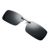 Maxbell 2pieces Polarized Clip On Flip Up UV400 Driving Rectangle Sunglasses