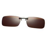 Maxbell 2pieces Polarized Clip On Flip Up UV400 Driving Rectangle Sunglasses