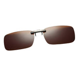 Maxbell 2pieces Polarized Clip On Flip Up UV400 Driving Rectangle Sunglasses