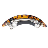 Maxbell 2Pcs Women's French Acetate Hair Clip Ladies Leopard Curved Barrette Hairpin