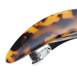 Maxbell 2Pcs Women's French Acetate Hair Clip Ladies Leopard Curved Barrette Hairpin