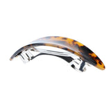 Maxbell 2Pcs Women's French Acetate Hair Clip Ladies Leopard Curved Barrette Hairpin