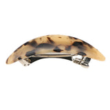 Maxbell 2Pcs Women's French Acetate Hair Clip Ladies Leopard Curved Barrette Hairpin