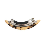 Maxbell 2Pcs Women's French Acetate Hair Clip Ladies Leopard Curved Barrette Hairpin