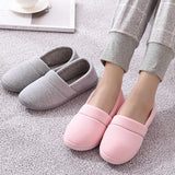 Maxbell Women Cotton Knit Anti-Slip House Slipper Washable Home Shoes 37-38 Gray