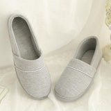 Maxbell Women Cotton Knit Anti-Slip House Slipper Washable Home Shoes 37-38 Gray