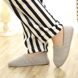 Maxbell Women Cotton Knit Anti-Slip House Slipper Washable Home Shoes 37-38 Gray